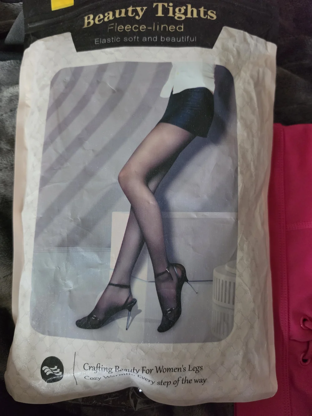 Fleece-Lined Women's Black Tights